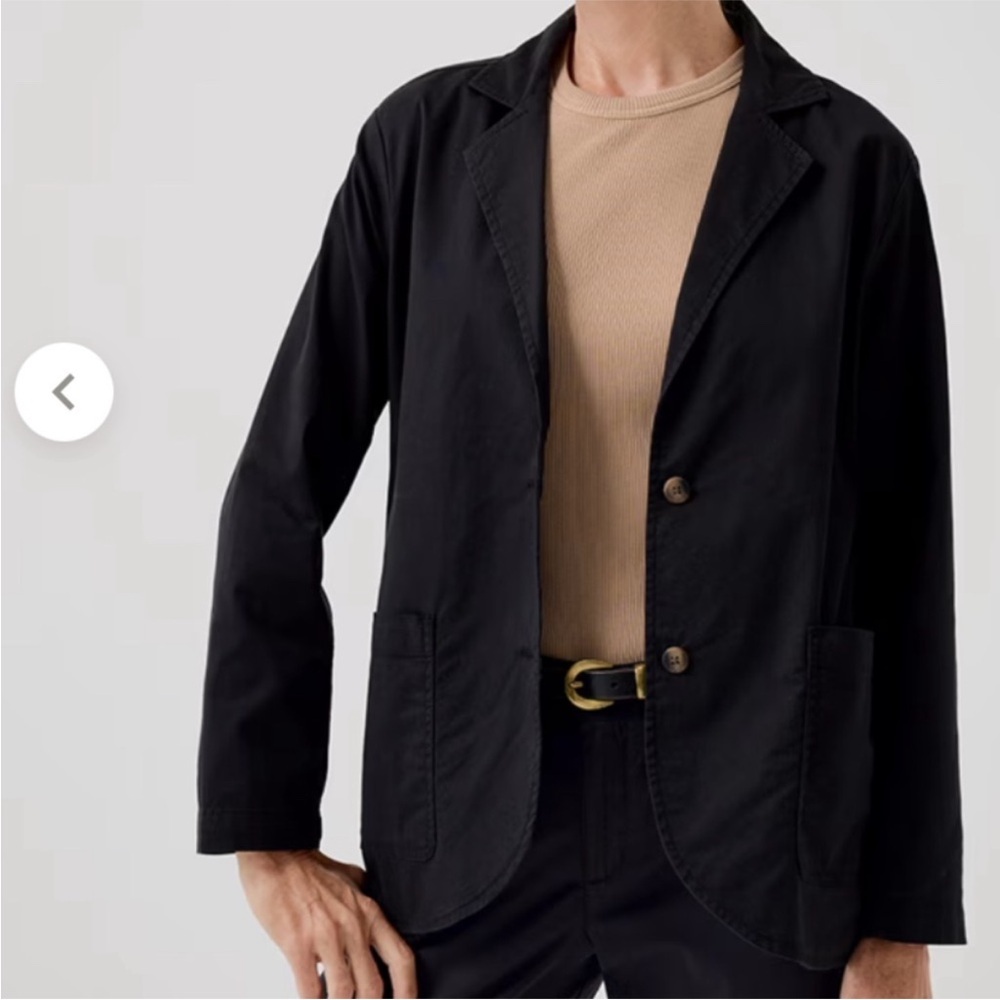 Pact Boulevard Organic Cotton Twill Blazer Size Small